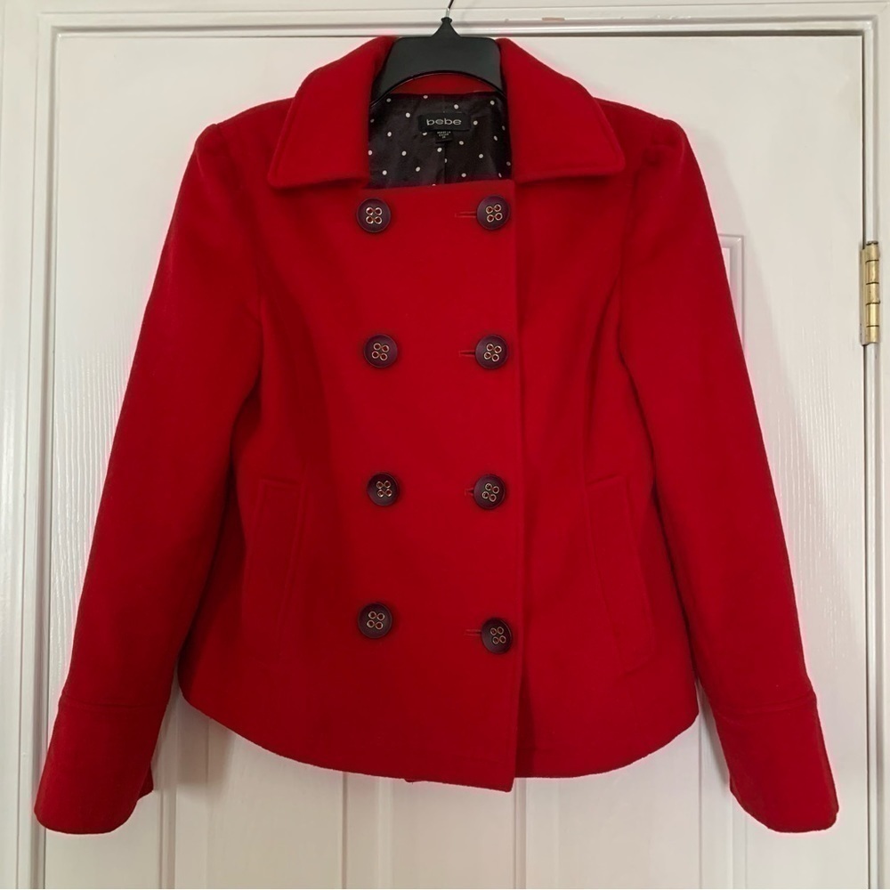 Women’s Bebe Double Breast Short Peacoat